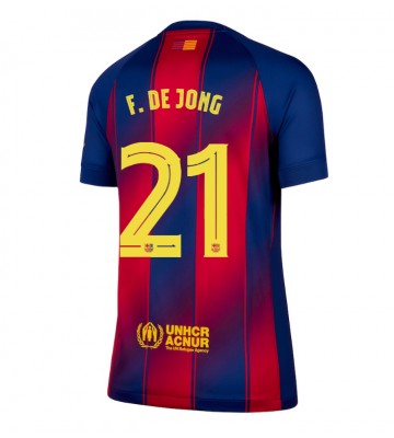 Barcelona Frenkie de Jong #21 Primera Equipación Mujer 2025-26 Manga Corta